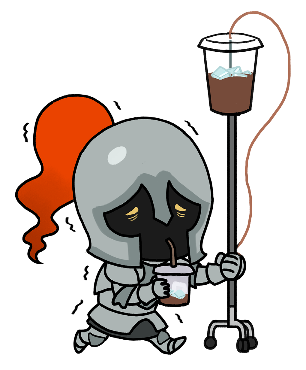 Knight recovering after a big adventure