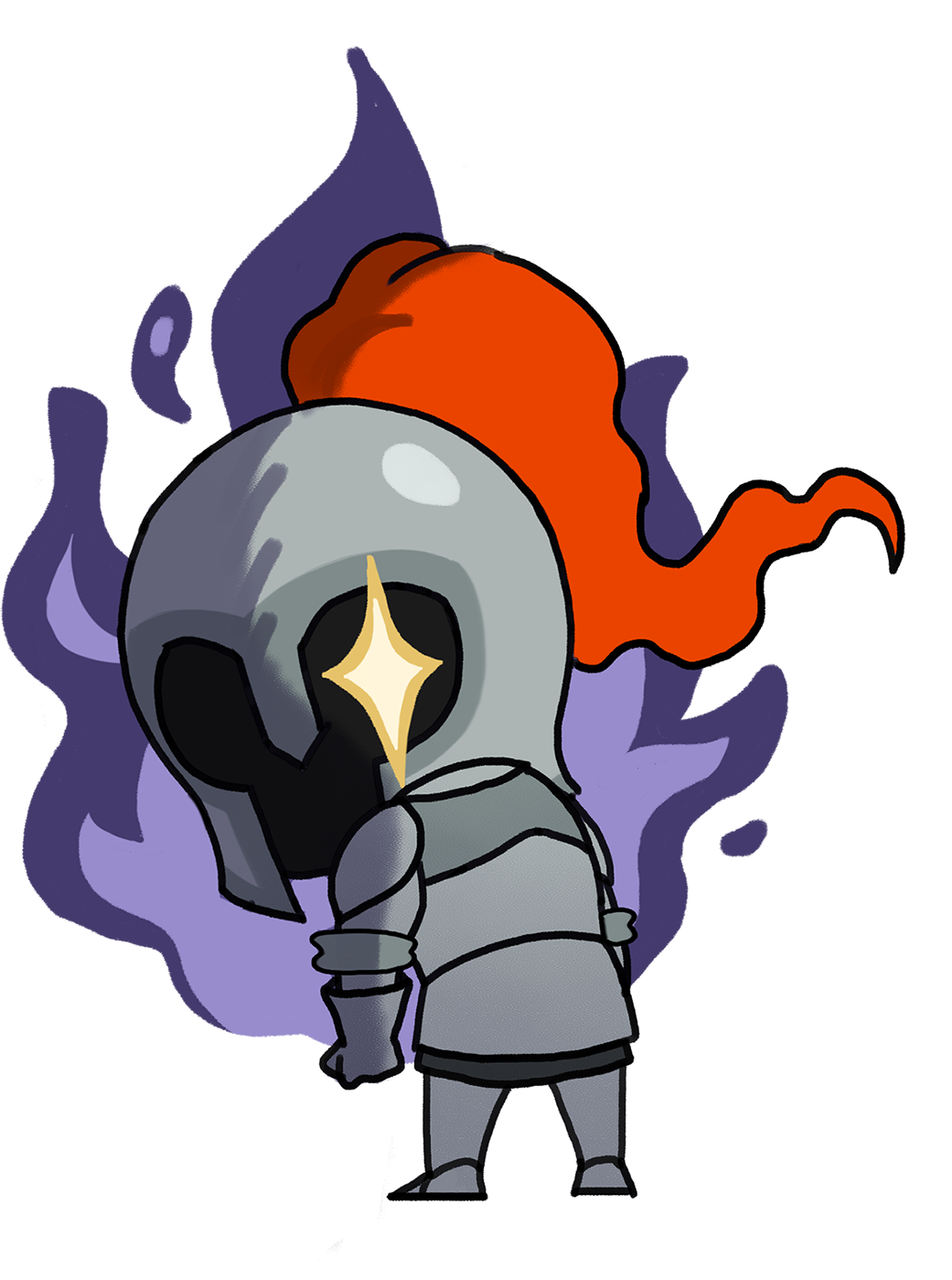 Knight waving a magic wand
